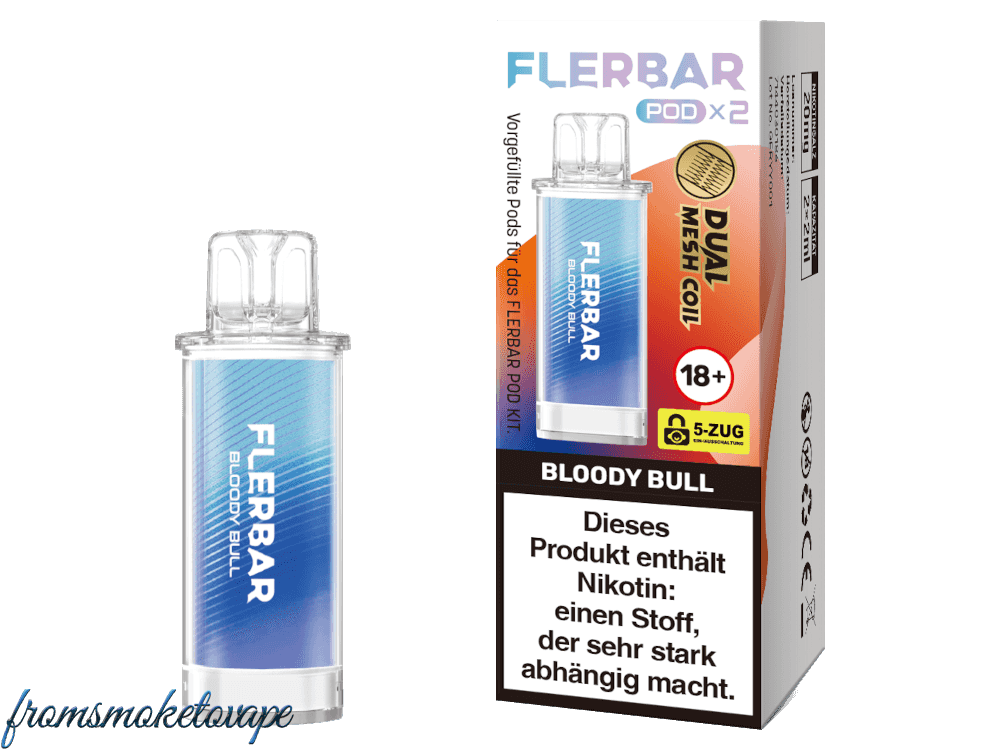 Flerbar POD Bloody Bull E-Zigarette, 2 Stück Packung
