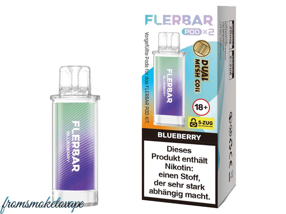 Flerbar POD Blueberry E-Zigarette, 2 Stück Packung
