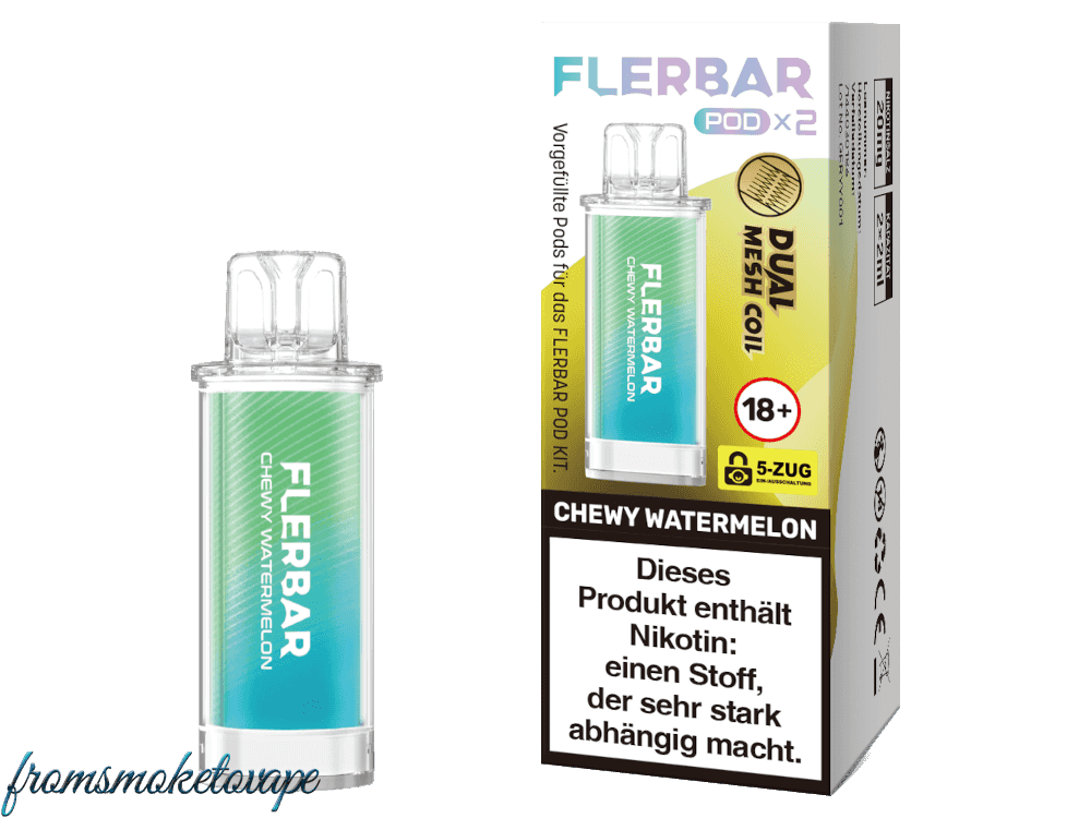 Flerbar POD Chewy Watermelon E-Zigarette, 2 Stück