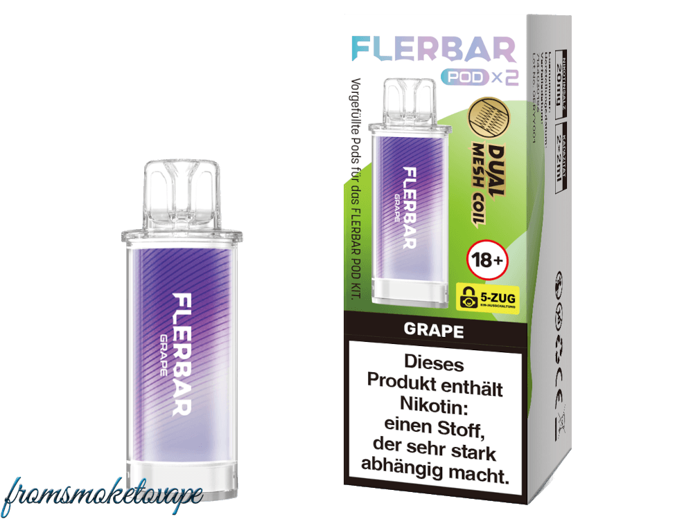 Grape - Flerbar POD E-Zigarette, 2 Stück pro Packung