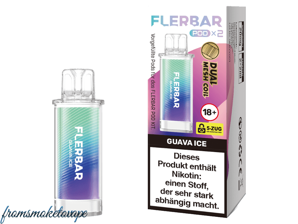 Guava Ice Flerbar POD E-Zigarette, 2 Stück Packung