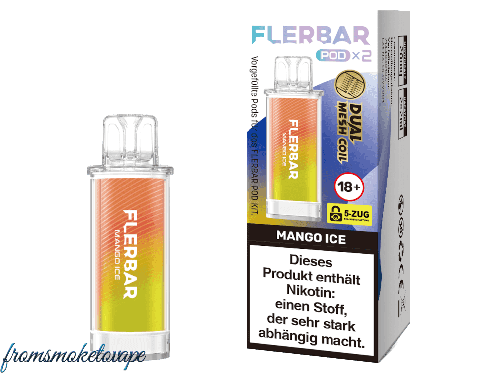 Mango Ice Flerbar POD E-Zigarette, 2 Stück Packung