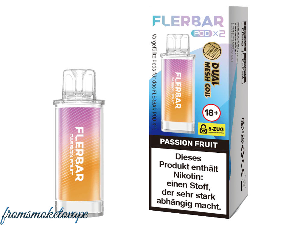 Flerbar POD Passion Fruit E-Zigarette, 2 Stück