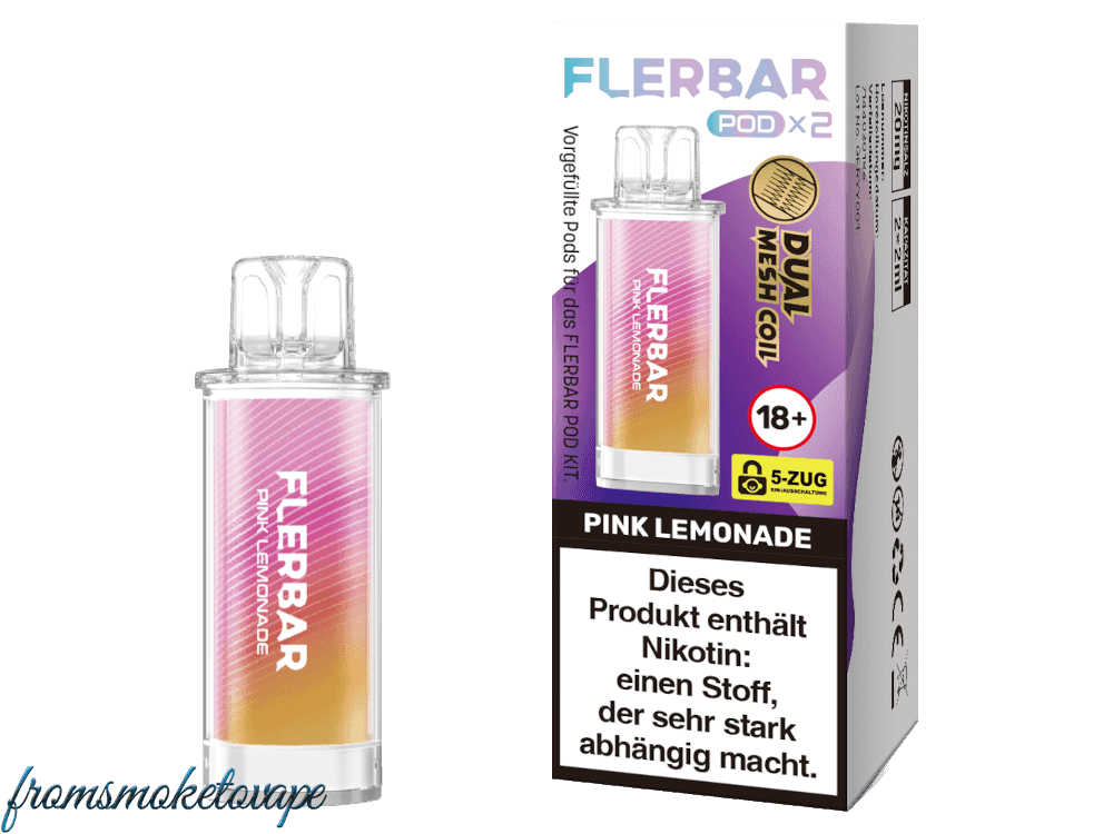 Flerbar POD Pink Lemonade E-Zigarette, 2 Stück Packung