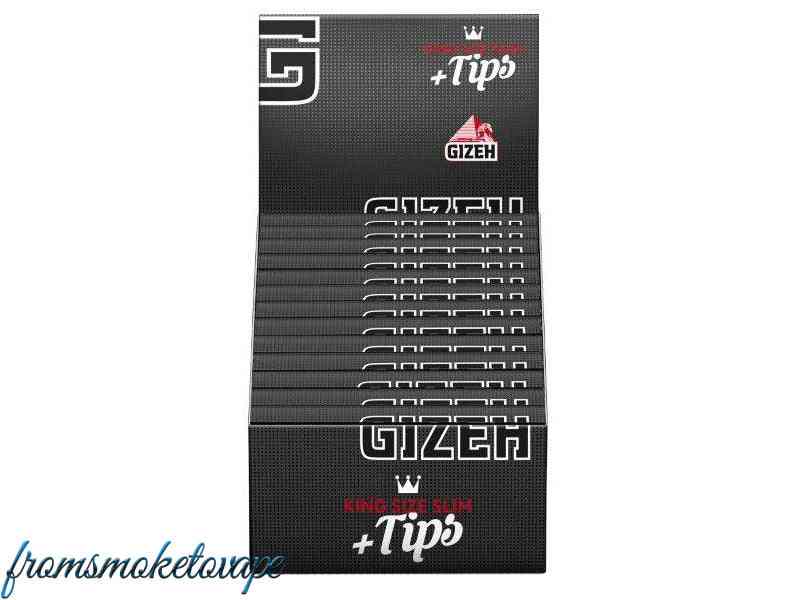 Gizeh Black King Size Slim Display mit 26 Heften und Tips