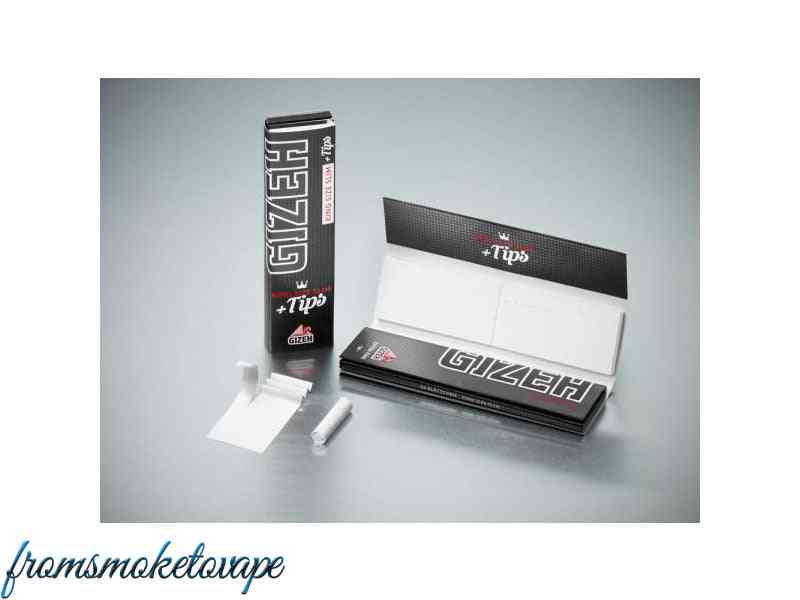 Gizeh Black King Size Slim Heft mit Blättchen und Tips