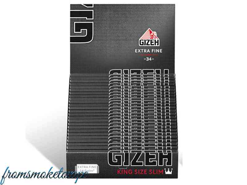 Gizeh Black King Size Slim, 25 Hefte, 34 Blatt, Rauchzubehör