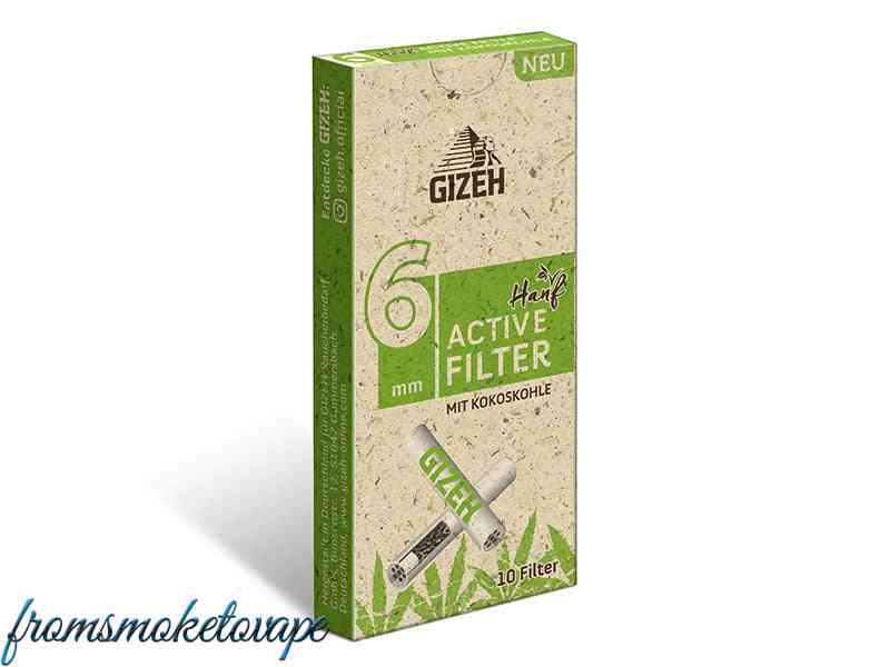 Gizeh Hanf Active Filter Packung mit Kokoskohle, 6 mm