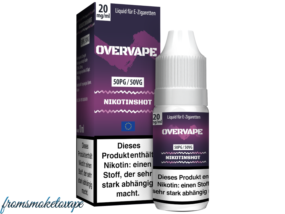 50PG/50VG - Overvape - 10 ml Nikotin Shot - 20mg/ml