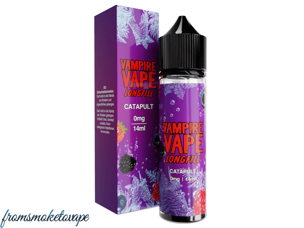 Vampire Vape Catapult Longfill 14 ml Flasche und Verpackung