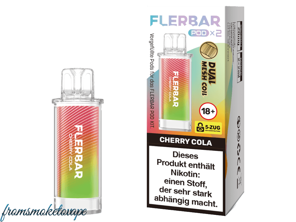 Cherry Cola Flerbar POD E-Zigarette, 2 Stück Packung