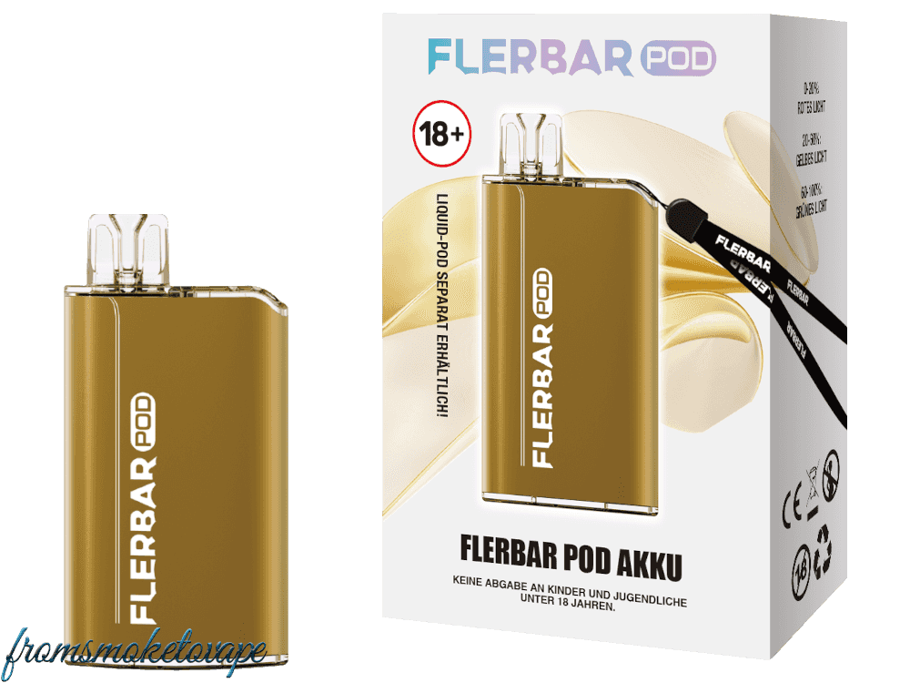 Goldene Flerbar E-Zigarette mit 500 mAh Akku