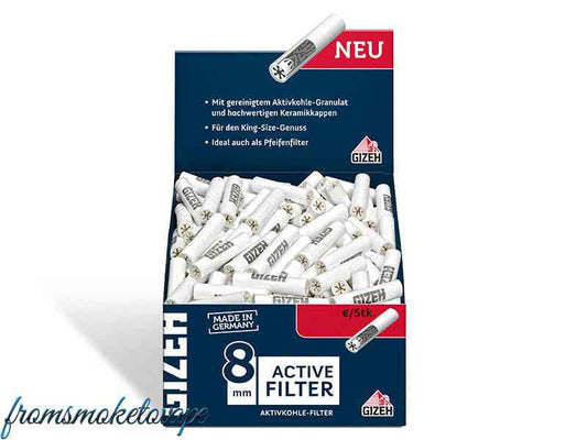 Gizeh Aktivkohlefilter 8mm Greifbox 200 Stück
