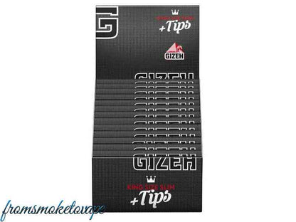 Gizeh Black King Size Slim Display mit 26 Heften und Tips